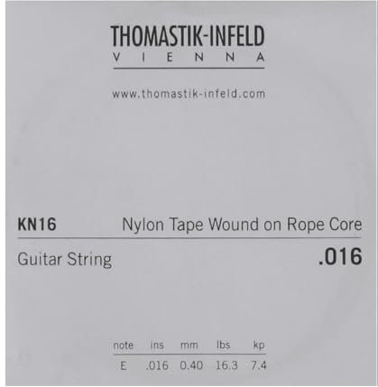 Thomastik Einzelsaite G3 .018fw Edelstahl Flachdraht auf Stahlkern KF18 für Klassikgitarre Classic S Series Satz KF110