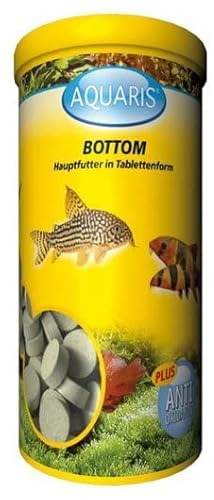 AQUARIS Bottom Tabletten – Sinking Food for Tropical Fish. Food For Catfish and Loaches – Supports Growth, Immune Health & Clear Water – 220 Tablets / 150 g / 250 ml