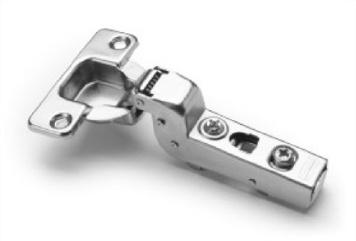 2 Stück Clip-Top Standardscharniere Möbelscharniere Metall vernickelt mit Softclose, Topf 35mm, 110 Grad Öffnungswinkel, Anschlag innenliegend