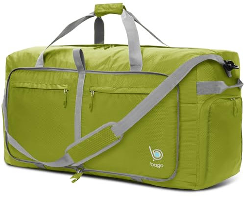 Bago Reisetasche Sporttasche für Männer und Frauen - 60L - 80L Duffle Bag mit schuhfach für Gepäck, Weekender, Travel, Gym, trainingstasche, saunatasche