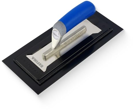 REFINA PLAZIFLEX Plastering Trowel -12 x 5.5 (300mm x 140mm) 1mm Foam Backed Plaster Trowel - Lightweight Interchangeable Plastering Tools for Gypsum Plaster & Skim Coat