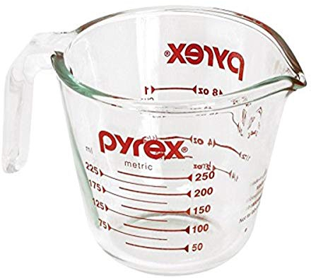 Pyrex Prepware Messbecher, 8 Tassen Frustrationsfreie Verpackung 1 Cup farblos