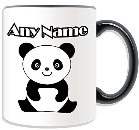UNIGIFT Cadeau personnalisé – Mug bébé panda assis (thème animal, options de couleurs) – n'importe quel nom/message sur votre tasse unique