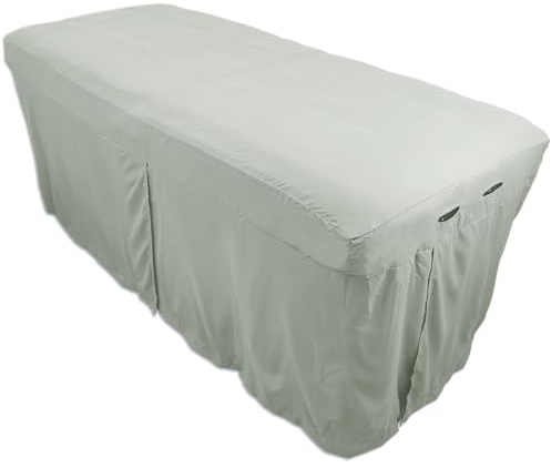 Body Linen Massagetischrock aus Mikrofaser – Massageliege passend für Massageliegen in Standardgröße – leicht, super weich und schmutzabweisend – Mirage Grau