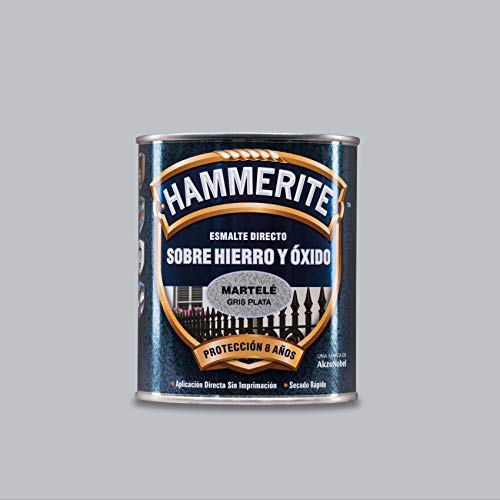 Hammerite Esmalte Martele, Gris Plata, 750 ml (Paquete de 1)
