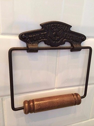 Vintage Antique style Victoria Iron Toilet Roll Holder wall mounted Loo Paper dispenser TRH-52-IR