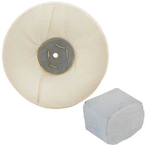 G Loose Unstitched Floppy Final Polishing Mop 6 x 0.5 1 Row With Compound 250g