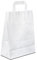 Papiertüten weiß mit Flach-Henkel I 500 Stk. 22+10x28cm I Papiertragetasche für Einzelhandel, Hochzeit, Geburtstag, TO-GO I Geschenktüten aus Kraftpapier I HUTNER