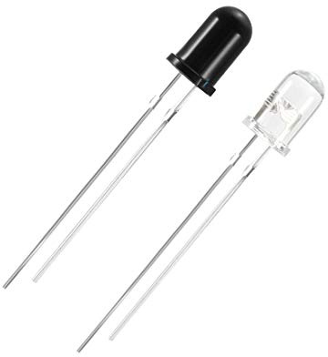 sourcing map 50 Paar 5 mm 940 nm LEDs Infrarot-Emitter und IR-Empfänger-Diode DC 1,2 V Leuchtdioden für Arduino