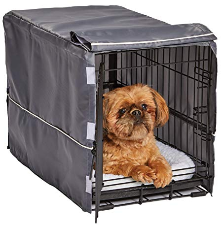 New World BCVR-22GY Hundebox-Abdeckung, Sichtschutz für Hundeboxen von New World, maschinenwaschbar und trocknergeeignet; hellgraues Designer-Muster