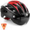 KINGLEAD Fahrradhelm Herren Fahrradhelm Damen Fahrradhelm mit Licht MTB Fahrradhelm mit Magnetischem Visier,Helm Fahrrad Verstellbarer Leichter Rennrad Helm