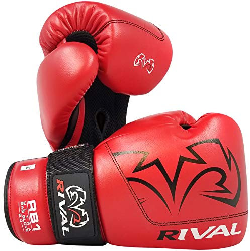 RIVAL Boxhandschuhe RB1 2.0 Ultra Bag Handschuhe, Klettverschluss, super widerstandsfähige Mikrofaser, hochdichter Schaumstoff, atmungsaktive Mesh-Handfläche