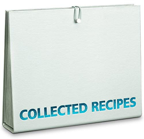 Akkordeon Rezeptfeile Türkis und Grau