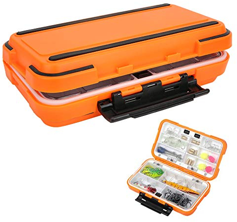 Waterproof Fishing Tackle Box Organizer, Lure Hooks Storage Case Built-in Sliding Switch(L),Other fishing tools and accessories
