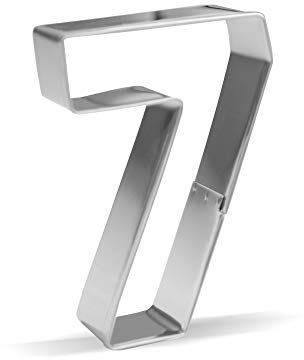 Emporte-pièce en acier inoxydable en forme de chiffre 7,8 cm