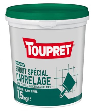 Toupret Enduit Spécial Carrelage Pâte Pot 1,5 Kg