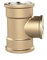 RIEGLER TRED101210MSIG - Riduttore a T in ottone lucido, 3 x filettatura interna, 2 x G 1 filettatura interna, filettatura G 1/2, pressione di esercizio 16 bar
