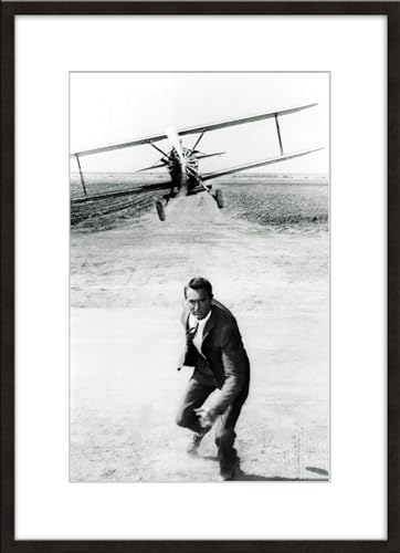 artissimo, schwarz weiß Poster mit Passepartout und Rahmen 51x71cm, PE6581-SC, Stars: Cary Grant, Bild, Wandbild, Bild, Hollywood Legenden, Berühmte Filmstars, Schwarz weiß Foto gerahmt