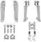 XMT-MOTOR Repose-pieds Avant et Arrière pour Moto Compatible avec Yamaha YZF R6 2003-2012 YZF R1 2002-2019 (Argent)