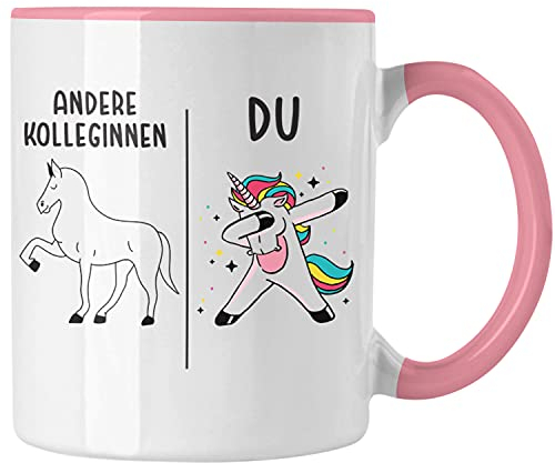 Beste Kollegin Tasse Geschenk Spruch Lustig Lieblingskollegin Geburtstag (Rosa)