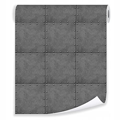 Vlies Tapete Rolle Beton Betonoptik Industrie Look 10mx50cm Schlafzimmer Wohnzimmer grau Loft Modern 10M Vliestapete Tapeten Wandtapete Mustertapete Tapetenrolle inklusiv Kleister UV-Beständig (1018)