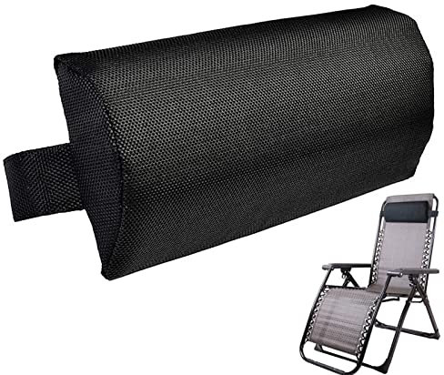Almohada Reclinable Ergonómica para Tumbona - Cojín Reposacabezas Ajustable para la Cabeza - para Playa y Piscina, 37×17cm