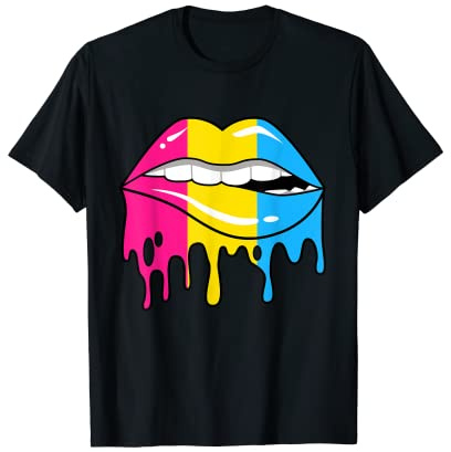 LGBTQ+ Pan Pride Lips - Pansexual Flag T-Shirt