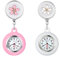 Avaner Krankenschwesteruhr mit Silikongehäuse Damen Taschenuhr FOB Uhr Blumen Herz Design Pflegeruhr Kitteluhr Quarzwerk Pulsuhr Ansteckuhr mit Clip für Arzt Doktor Medical