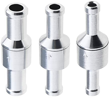 Be In Your Mind 3 Stück Einweg Rückschlagventil 6 Mm 8 Mm 10 Mm Aluminiumventil für Benzin Wasserleitung Biodiesel Kühlmittel Wasserdruckpumpe Zubehör
