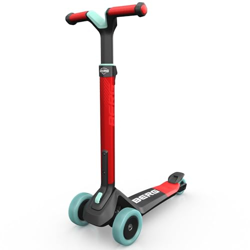 BERG Nexo Foldable Kinderroller | Scooter | Klappbar, sicher & mitwachsend | Höhenverstellbar von 67-83cm | Kinderscooter | Ergonomische Bremse | Lehnensteuerung | Für Kinder von 2-12 Jahren | Mint