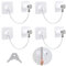 Niviy Seguridad Ventanas Niños 4PCS Cierres Seguridad Bebe Autoadhesivo No Requiere Taladrar Cerraduras Seguridad Bebes Blanco para Puerta, Ventana, Gabinete, Refrigerador