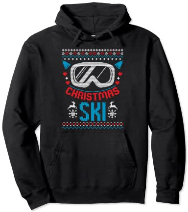Ski Weihnachten Ugly Christmas Sweater, Merry Christmas Pullover Hoodie
