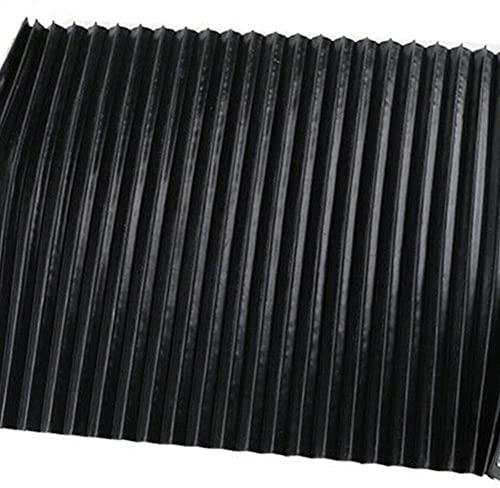 CNC-Maschinenschutz, Staubtuch, Fräsmaschine, flexibel, schützend, flach, Akkordeon-Faltenbalg-Abdeckung, Werkzeug, Schwarz (160 mm)