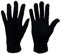 JYC CREATIVE 3 Paar Mehrzweckhandschuhe aus Baumwolle, ergonomisch, für Haus, Garten, Autofahren, Gastronomie, Arbeit (22 cm, 3 Stück, schwarz)