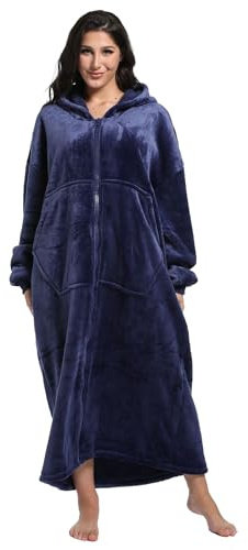 Übergroße tragbare Decke Sweatshirt für Damen und Herren, warme, gemütliche Fleece-Sherpa-Kapuzendecke mit tiefen Taschen für Erwachsene und Kinder