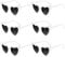 TAFACE Sonnenbrille, Herz, weiß, Retro, Liebesherz, UV-Schutz, modisch, für Partys im Freien, 6 Stück, weiß, L