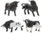 4 Uds Simulación De Corridas De Toros Modelo Juguetes De Vaquero Estatua De Decoraciones De Vaquero Adorno De Vaca Simulada Adornos De Animales Decorativos Granja Granero