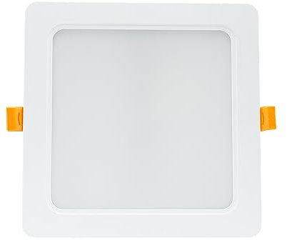 NCC-Licht LED Einbauleuchte Downlight DURE 3 Weiß eckig 17x17cm IP54 18W 2200lm warmweiß 3000K 110°