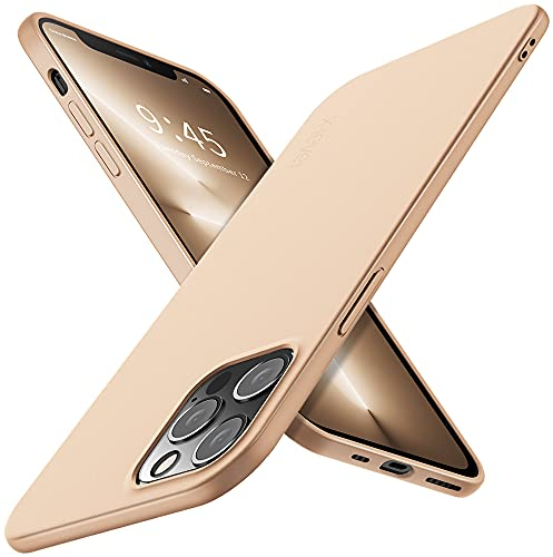 X-level Hülle für iPhone 13 Pro Max, [Guardian Serie] Soft Flex TPU Case Ultradünn Handyhülle Silikon Bumper Cover Weich Schutzhülle Kompatibel mit iPhone 13 Pro Max - Gold