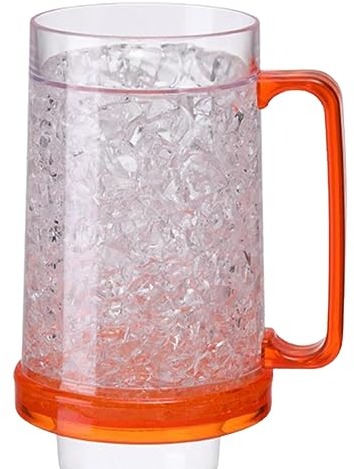 Frdun Double Wall Freezable Cups, Chiller Frosty Maker Cups, Beer Soda Cola Frozen Ice Mugs,Enjoy Ice Beverage Drinks Mugs for Beer Beverage Juice