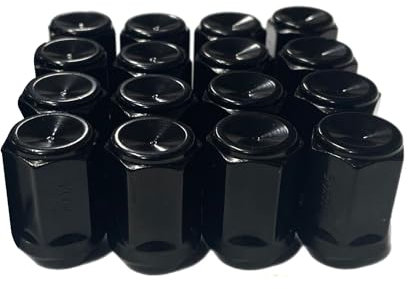 Car Alloy Wheel Nuts Bolt Set of 16, Size 14 mm x 1.5, Tapered Seat, 19mm Hex, Rustproof, Black For Ford Transit Custom Tourneo Aftermarket Wheels-DC Components