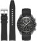 EverAct 20mm Straps for Moonswatch Watch,Curved No Gap Rubber Strap Compatible with Om X Swatch Moonswatch Speedmaster Watch