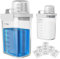 Anhow 1800ml Dispensador de Detergente, Dosificador Detergente Lavadora con Vaso Medidor Sin BPA con 6 Pegatinas de Categorías para Detergente y Detergente en Polvo - Transparente