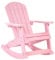 Muskoka Kinder Garten-Schaukelstuhl Rosa mit breiten Armlehnen modern Adirondack
