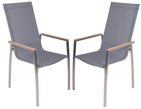 2er Set Stapelstuhl Pavia Gartenstuhl Essstuhl Garten Terrasse Möbel Stuhl