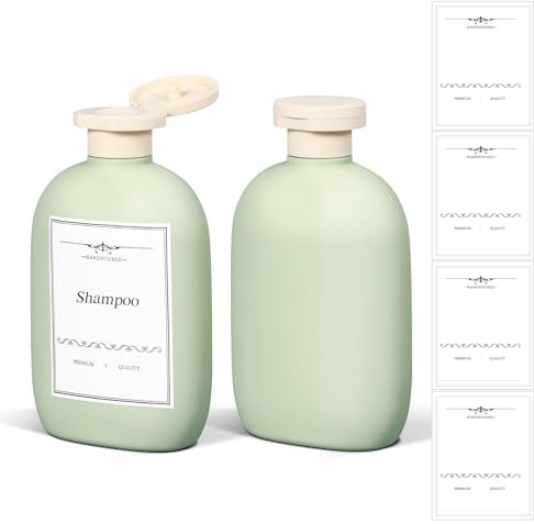ASEVAT Bouteille de voyage de 250 ml avec bouchon à rabat, flacons compressibles anti-fuite, conteneurs de voyage en plastique rechargeables pour crèmes, lotion, fond de teint, shampooing