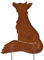 B2S BACK2SEASON Metall Stecker Fuchs zum Stecken Edelrost Rostfigur Gartenstecker Fox Made in Europa Höhe 34 cm + 12 cm Stäbe