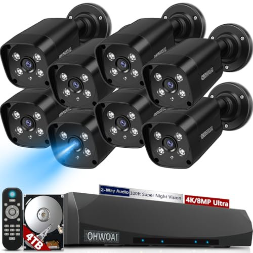 4K Outdoor Wired Security Camera System, Home Video Surveillance Systems