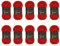 Wollbiene Scarlett Wolle 10 x 50g Strickwolle 500 Gramm Wolle zum Stricken und Häkeln Babywolle türkische Wolle (rot 05)