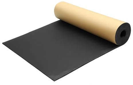 A ABSOPRO 20mm 1.5㎡ Tapis Isolant Thermique Et Acoustique Pour Voiture En Mousse À Cellules Fermées Auto-Adhésive Pour Capot Bateau Noir 1 Pcs 20mm*300cm*50cm